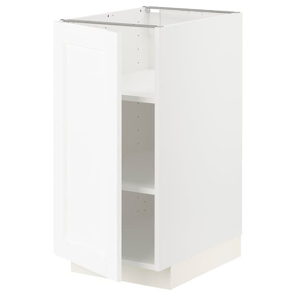 METOD - Base cabinet with shelves, white Enköping/white wood effect, 40x60 cm - best price from Maltashopper.com 99473364