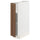 METOD - METOD Base cabinet with shelves, white Enköping/brown walnut effect, 20x60 cm