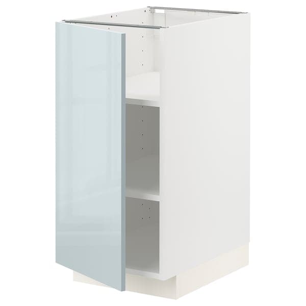 Ikea METOD - Base cabinet with shelves, white/Kallarp light grey-blue, 40x60 cm