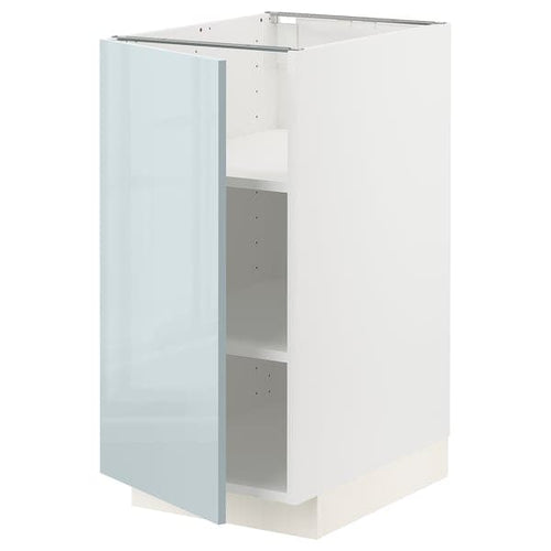 METOD - Base cabinet with shelves, white/Kallarp light grey-blue, 40x60 cm