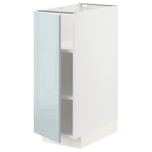 METOD - Base cabinet with shelves, white/Kallarp light grey-blue, 30x60 cm