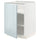 METOD base cabinet with shelves, white/Kallarp light grey-blue, 60.0x80.0x60.0 cm