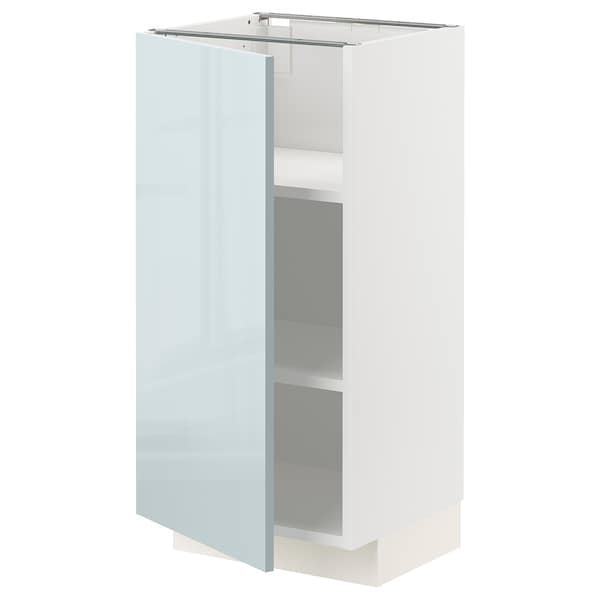Ikea METOD - Base cabinet with shelves, white/Kallarp light grey-blue, 40x37 cm