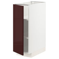 METOD - Base cabinet with shelves, white Kallarp/high-gloss dark red-brown, 30x60 cm - best price from Maltashopper.com 59467478