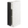 METOD - METOD Base cabinet with shelves, white/Lerhyttan black stained, 20x60 cm