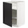 METOD - METOD Base cabinet with shelves, white/Lerhyttan black stained, 60x60 cm