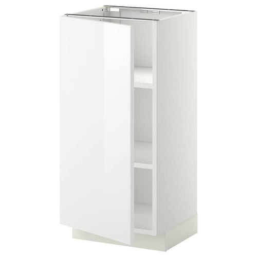 METOD - Base cabinet with shelves, white/Ringhult white, 40x37 cm