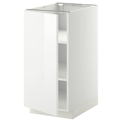 METOD - Base cabinet with shelves, white/Ringhult white, 40x60 cm