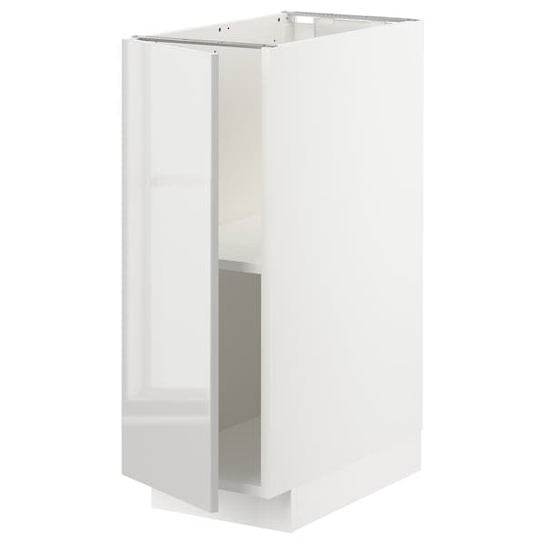 METOD - Base cabinet with shelves, white/Ringhult light grey, 30x60 cm - best price from Maltashopper.com 49466851