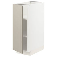 METOD - Base cabinet with shelves, white/Stensund beige, 30x60 cm - best price from Maltashopper.com 39466743