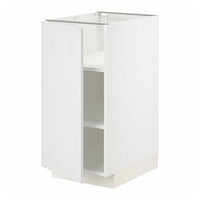METOD base cabinet with shelves, white/Stensund white, 40x60 cm