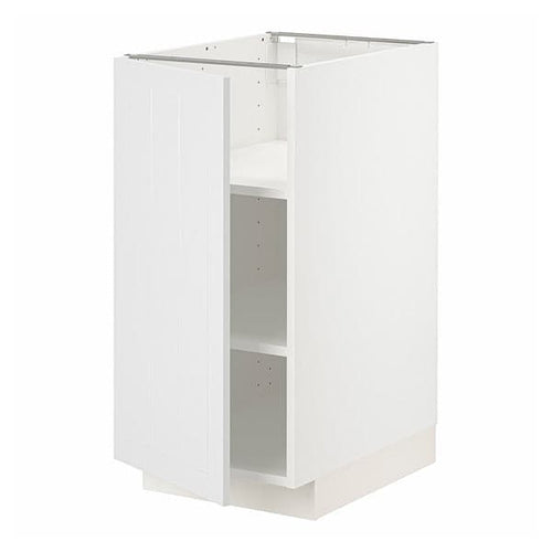 METOD - Base cabinet with shelves, white/Stensund white, 40x60 cm