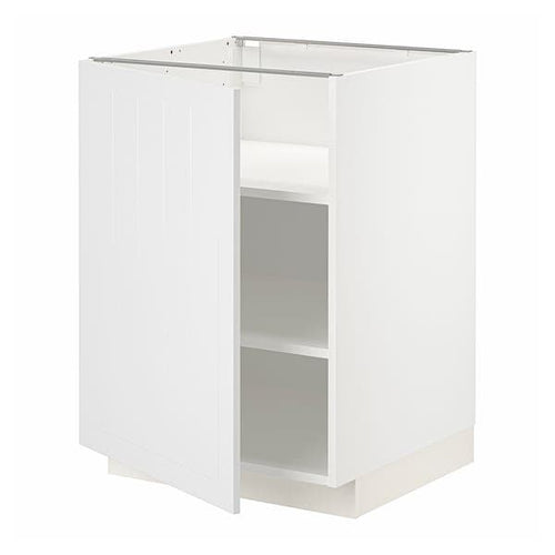 METOD - Base cabinet with shelves, white/Stensund white, 60x60 cm