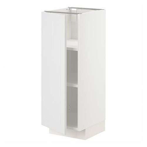 METOD - Base cabinet with shelves, white/Stensund white, 30x37 cm