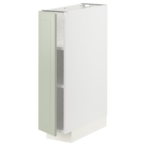 Ikea METOD - Base cabinet with shelves, white/Stensund light green, 20x60 cm
