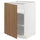 METOD - METOD Base cabinet with shelves, white/Tistorp brown walnut effect, 60x60 cm