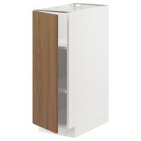 METOD - Base cabinet with shelves, white/Tistorp brown walnut effect, 30x60 cm - best price from Maltashopper.com 59519203