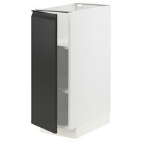 METOD - Base cabinet with shelves, white/Upplöv matt anthracite, 30x60 cm - best price from Maltashopper.com 09492890