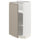 METOD base cabinet with shelves, white/Upplöv matt dark beige, 40x37 cm