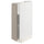 METOD base cabinet with shelves, white/Upplöv matt dark beige, 20x60 cm