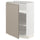 METOD base cabinet with shelves, white/Upplöv matt dark beige, 60x37 cm