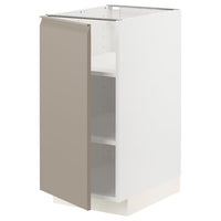 METOD - Base cabinet with shelves, white/Upplöv matt dark beige, 40x60 cm - best price from Maltashopper.com 69492571