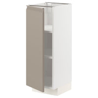 METOD - Base cabinet with shelves, white/Upplöv matt dark beige , 30x37 cm - best price from Maltashopper.com 99491527