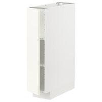 METOD - Base cabinet with shelves, white/Vallstena white, 20x60 cm - best price from Maltashopper.com 19507122