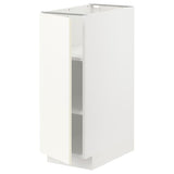 METOD base cabinet with shelves, white/Vallstena white, 30x60 cm