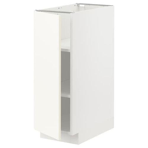 METOD - Base cabinet with shelves, white/Vallstena white, 30x60 cm