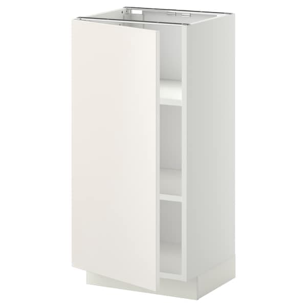 Ikea METOD - Base cabinet with shelves, white/Veddinge white, 40x37 cm