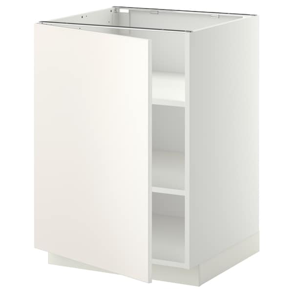 Ikea METOD - Base cabinet with shelves, white/Veddinge white, 60x60 cm
