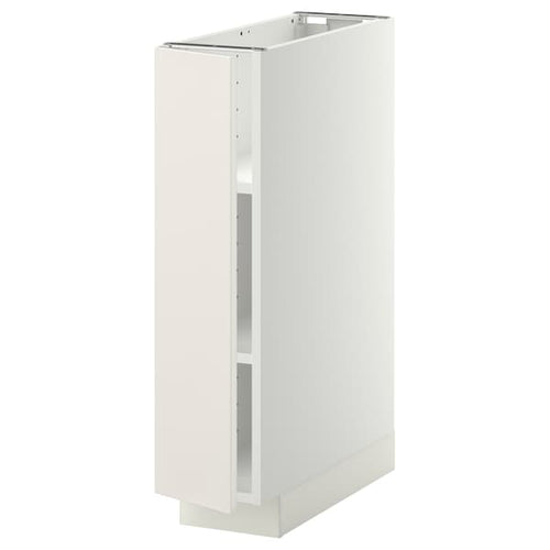 METOD - Base cabinet with shelves, white/Veddinge white, 20x60 cm