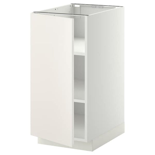 METOD - Base cabinet with shelves, white/Veddinge white, 40x60 cm
