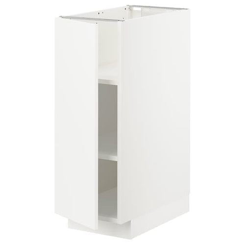 METOD - Base cabinet with shelves, white/Veddinge white, 30x60 cm