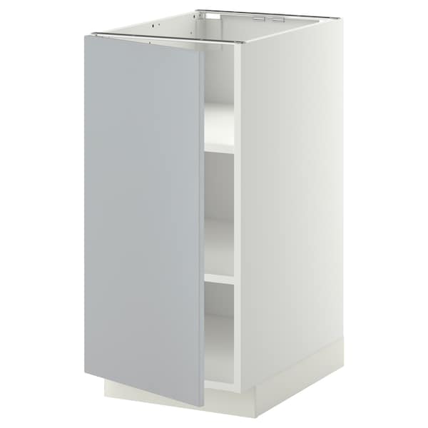 METOD - Base cabinet with shelves, white/Veddinge grey, 40x60 cm - best price from Maltashopper.com 49460972