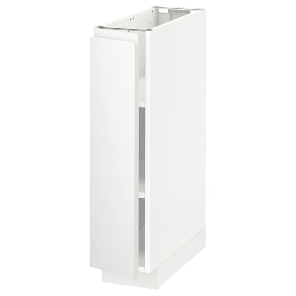 Ikea METOD - Base cabinet with shelves, white/Voxtorp matt white, 20x60 cm