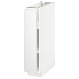 METOD base cabinet with shelves, white/Voxtorp matt white, 20x60 cm