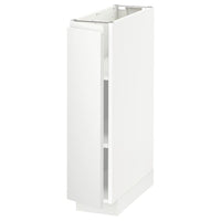METOD - Base cabinet with shelves, white/Voxtorp matt white, 20x60 cm - best price from Maltashopper.com 79452720
