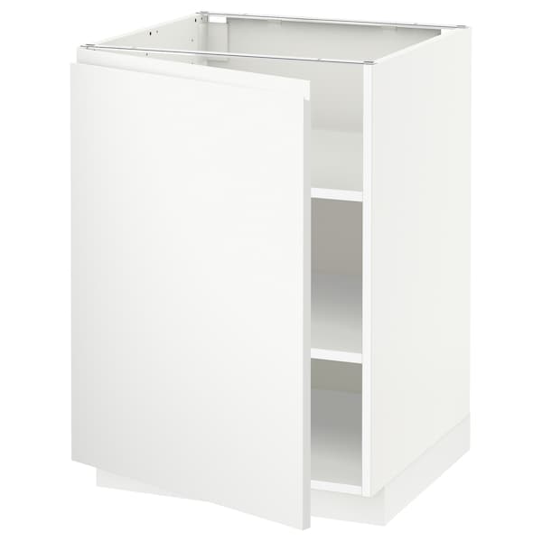 METOD - Base cabinet with shelves, white/Voxtorp matt white, 60x60 cm - best price from Maltashopper.com 09469446