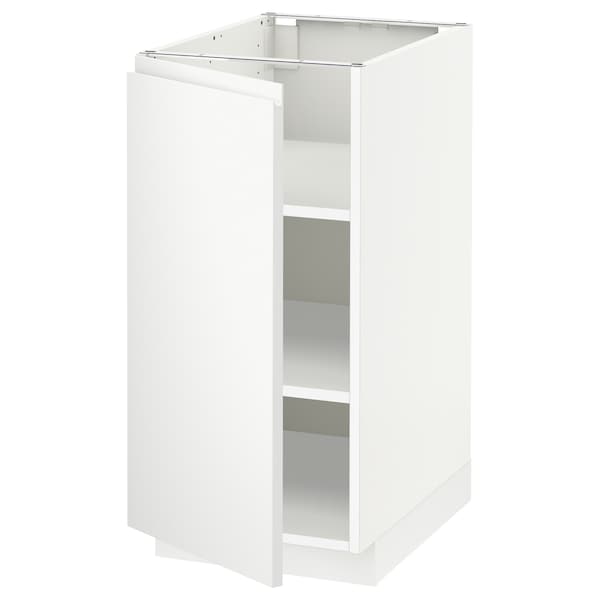 Ikea METOD - Base cabinet with shelves, white/Voxtorp matt white, 40x60 cm