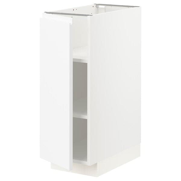 METOD - Base cabinet with shelves, white/Voxtorp matt white, 30x60 cm - best price from Maltashopper.com 89456633