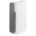 METOD - METOD Base cabinet with shelves, white/Voxtorp dark grey, 20x60 cm