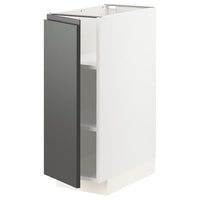 METOD - Base cabinet with shelves, white/Voxtorp dark grey, 30x60 cm - best price from Maltashopper.com 39455650