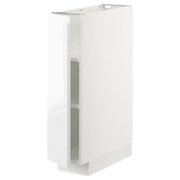 Ikea METOD - Base cabinet with shelves, white/Voxtorp high-gloss/white, 20x60 cm