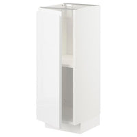 METOD - Base cabinet with shelves, white/Voxtorp high-gloss/white, 30x37 cm - best price from Maltashopper.com 89465473