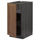METOD - METOD Base cabinet with shelves, black Enköping/brown walnut effect, 40x60 cm
