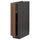 METOD - METOD Base cabinet with shelves, black Enköping/brown walnut effect, 20x60 cm