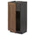 METOD - METOD Base cabinet with shelves, black Enköping/brown walnut effect, 40x37 cm