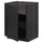 METOD base cabinet with shelves, black/Lerhyttan black stained, 60.0x80.0x60.0 cm